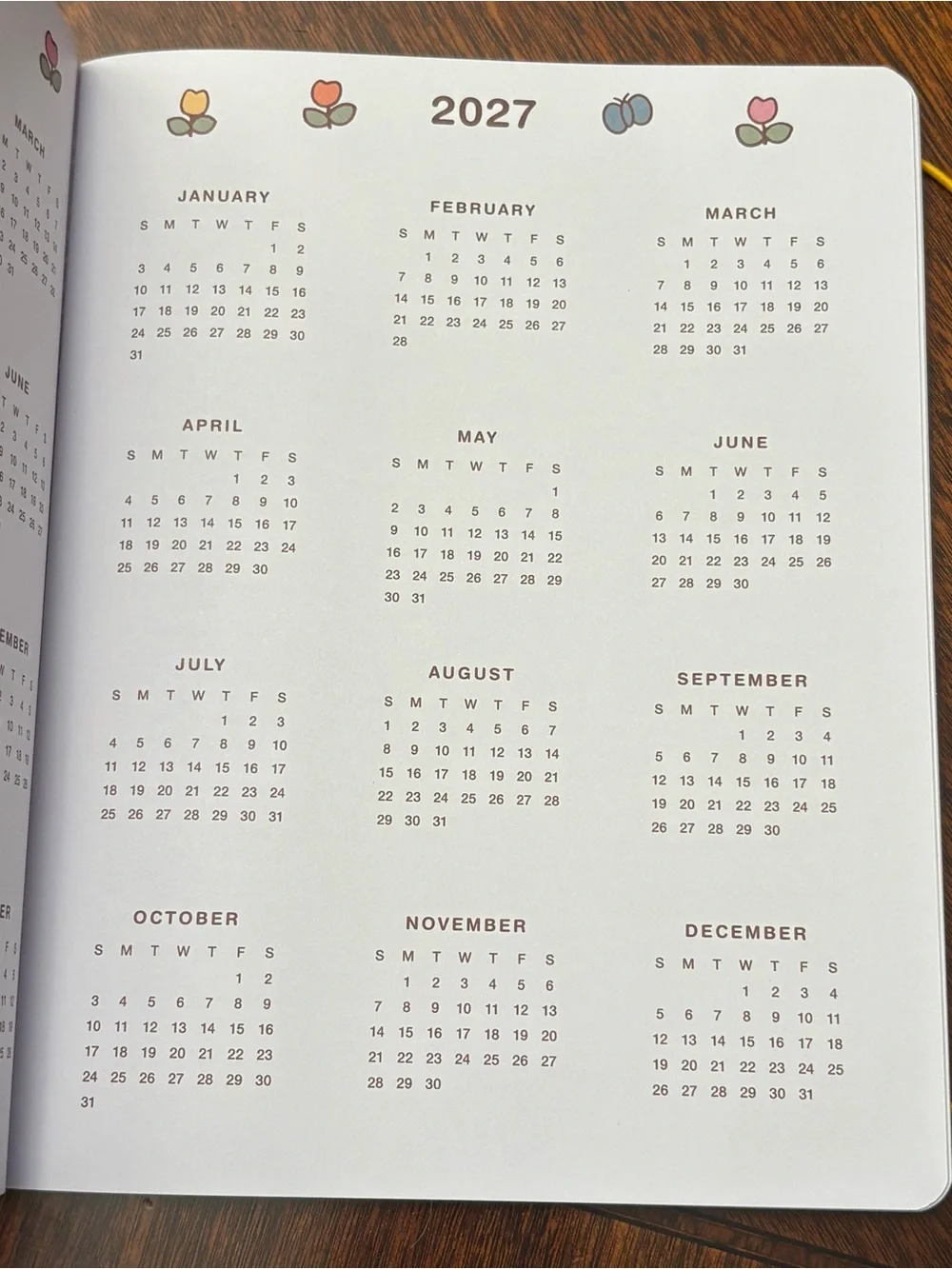 miffy 17 Month Planner — Green, Orange & Yellow Accents: Aug 2026 - Dec 2027
